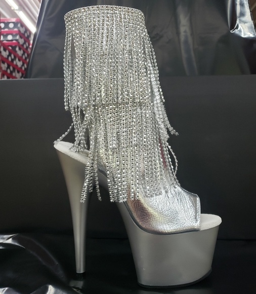 pleaser fringe boots